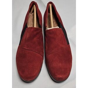 Clarks Daelyn Monarch Rust Suede Slip On Wedge Shoes Women US 7 M‎ NIB